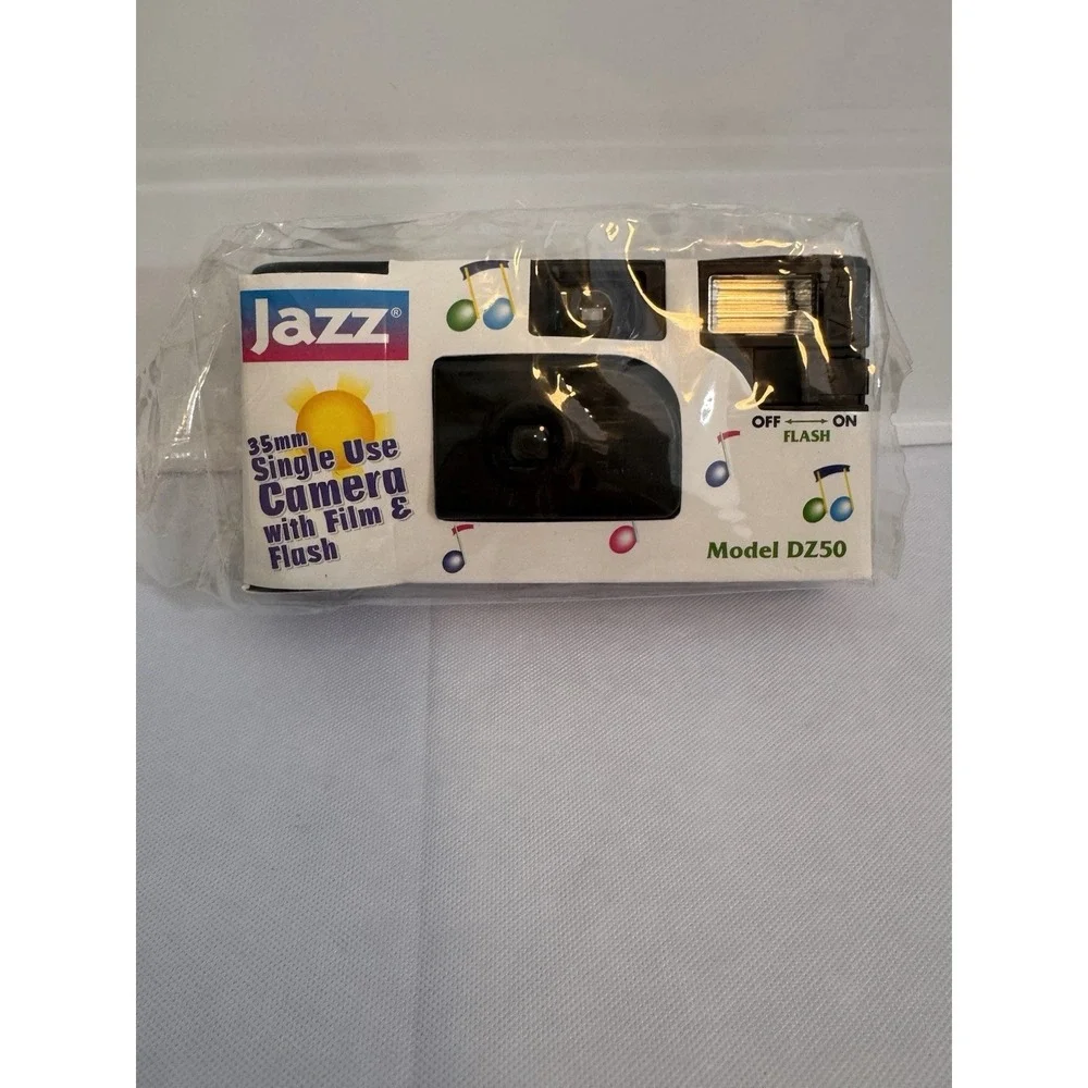 Jazz Single Use 35mm Camera with Film & Flash Model DZ50 27 exp STILL SEALED New